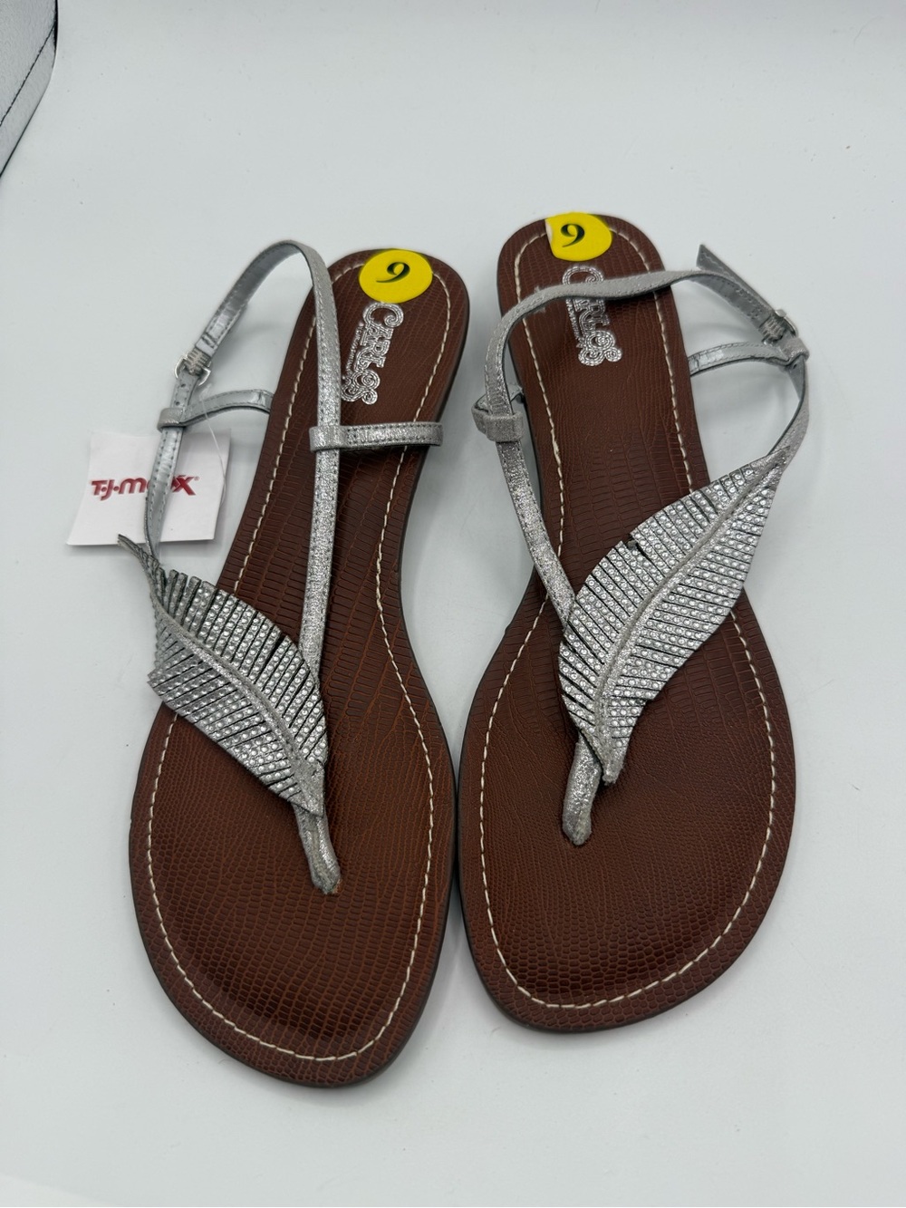 Carlos By Carlos Santana Tandy Sparkles Leaf Sandals NWT Sz 9